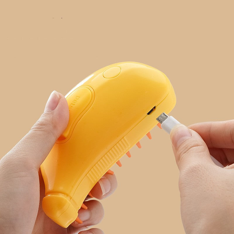 3 In 1 Pet Steam Brush Cat Dog Cleaning Steamy Spray Massage comb