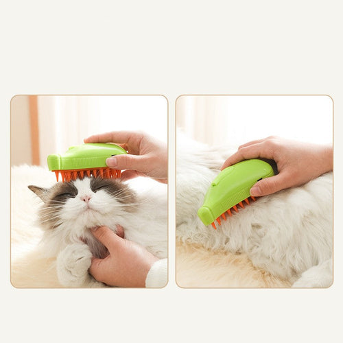 3 In 1 Pet Steam Brush Cat Dog Cleaning Steamy Spray Massage comb