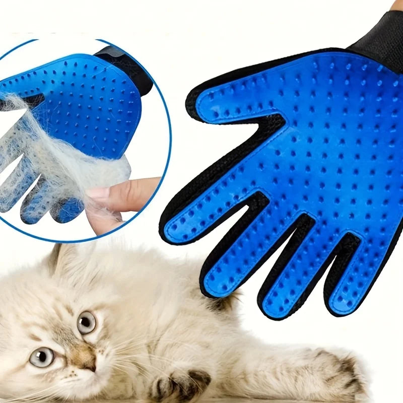 2PCS Pet Grooming Gloves, Hair Removal Gloves with Hair Removal and