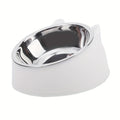 2 In 1 Stainless Steel Cat Bowl With Holder - Cute Ear Design Inclined